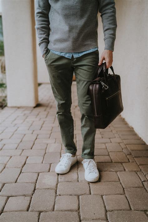 smart casual white sneakers.